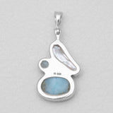 Larimar Silver Pendants