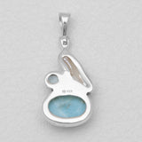 Larimar Silver Pendants