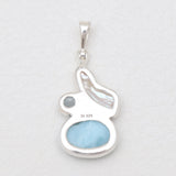 Larimar Silver Pendants