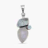 Aquamarine Silver Pendants