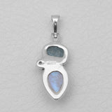 Aquamarine Silver Pendants