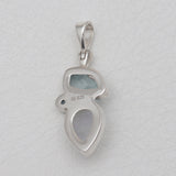 Aquamarine Silver Pendants