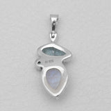 Aquamarine Silver Pendants