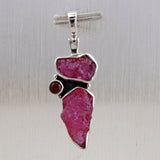 Natural Ruby Designer Pendant In 925 Sterling Silver