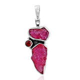 Natural Ruby Designer Pendant In 925 Sterling Silver