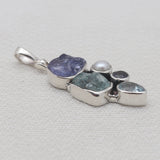 Multi Stone Silver Pendants