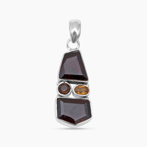 Garnet Silver Pendants