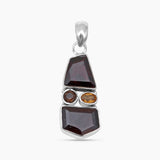 Garnet Silver Pendants