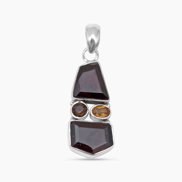 Garnet Silver Pendants
