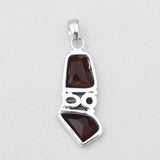 Garnet Silver Pendants