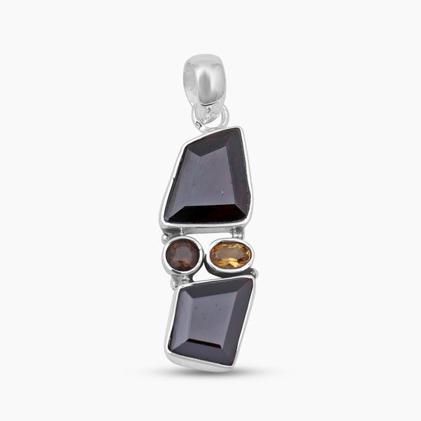 Garnet Silver Pendants