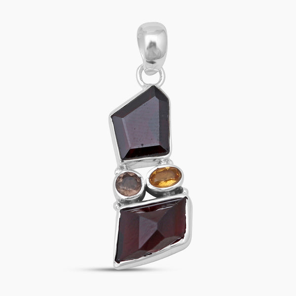 Garnet Silver Pendants