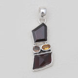 Garnet Silver Pendants