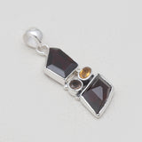 Garnet Silver Pendants