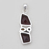 Garnet Silver Pendants