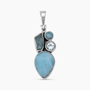925 Sterling Silver Larimar Pendants