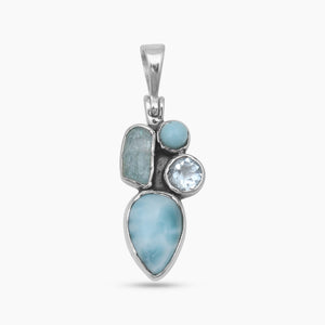 925 Sterling Silver Larimar Pendants