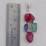 925 Sterling Silver Ruby Pendant