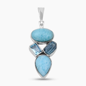 925 Sterling Silver Larimar Pendants