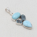 925 Sterling Silver Larimar Pendants