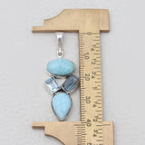 925 Sterling Silver Larimar Pendants