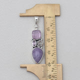 Hackmanite Amethyst Silver Pendants