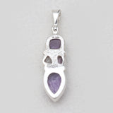 Hackmanite Amethyst Silver Pendants