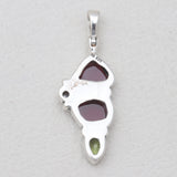 925 Sterling Silver Natural Garnet Pendants
