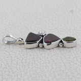 925 Silver Natural Garnet Pendant