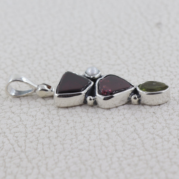 925 Silver Natural Garnet Pendant