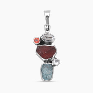 Garnet Silver Pendants