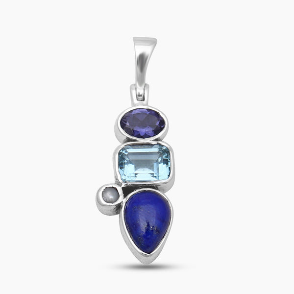925 Sterling Silver Multistone Pendants