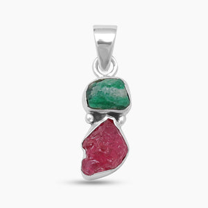 925 Silver Emerald Pendants