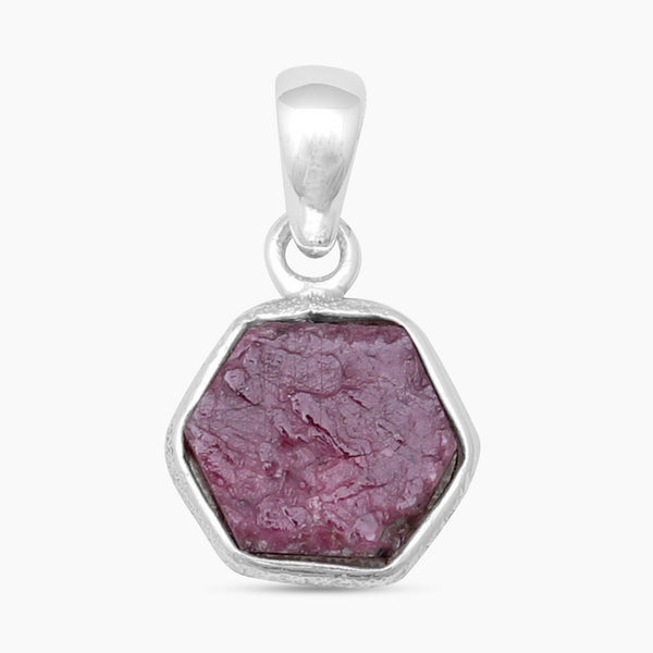 925 Sterling Silver Ruby Quartz Pendants
