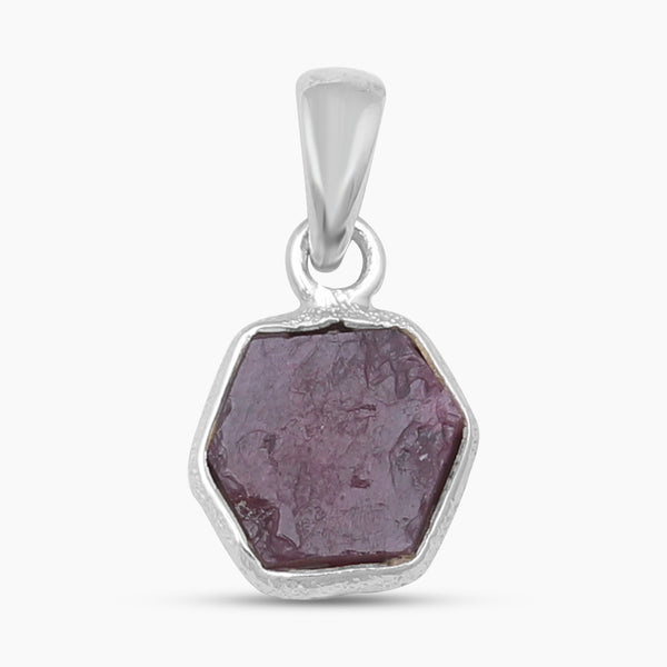 925 Sterling Silver Ruby Quartz Pendants