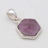 925 Sterling Silver Ruby Quartz Pendants