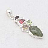 925 Sterling Silver Multi Gemstone Pendants