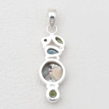 Natural Abalone Shell Silver Pendants