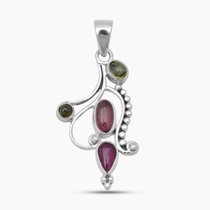 925 Sterling Silver Tourmaline Pendants