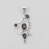 925 Sterling Silver Tourmaline Pendants