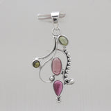925 Sterling Silver Tourmaline Pendants