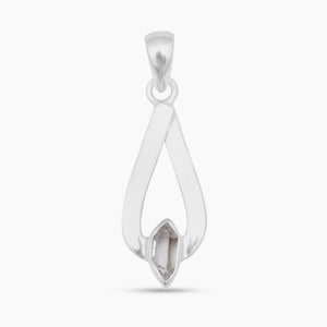 925 Sterling Silver Herkimer Quartz Pendants