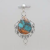 925 Silver Turquoise Spiny Oyster Pendants