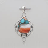 925 Silver Turquoise Spiny Oyster Pendants
