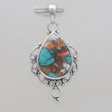 925 Silver Turquoise Spiny Oyster Pendants