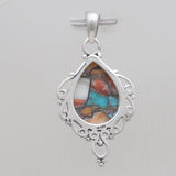 925 Silver Turquoise Spiny Oyster Pendants
