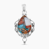 925 Silver Turquoise Spiny Oyster Pendants