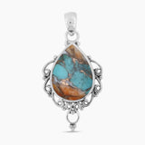 925 Silver Turquoise Spiny Oyster Pendants