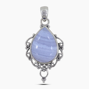 925 Silver Crazy Lace Agate Pendants