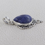 925 Silver Blue Lace Agate Pendant